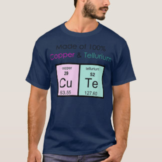 Camiseta Feito de 100 Cobre e Tellurium Cu Te Cutetshirt