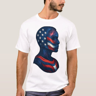Camiseta "Feito de Estrelas e Stripes" - Americano Celestia