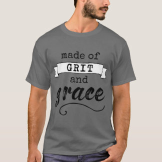 Camiseta Feito de Garra e Graça design de tipografia inspir