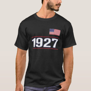Camiseta Feito em 1927, Aniversário, Presente Americano par