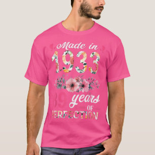 Camiseta Feito Em 1933, Presente De 89 Anos De 89 Anos De I