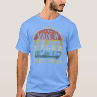Camiseta Feito Em 1942 Edição Limitada, Ofertas Com 80 Anos