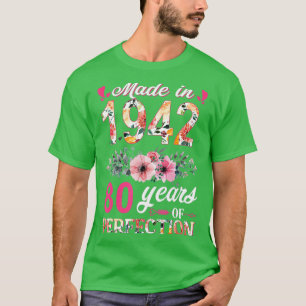 Camiseta Feito Em 1942, Presente De Aniversário De 80 De 80