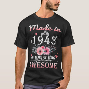 Camiseta Feito Em 1943, Presente De Aniversário De 80 De 80