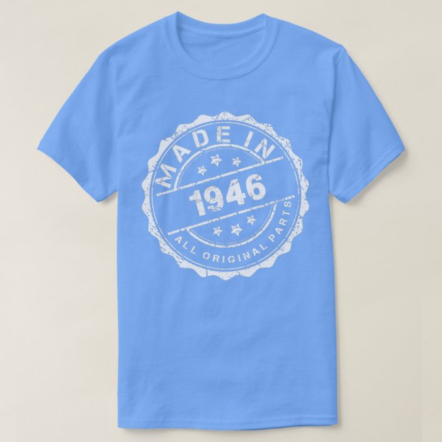 CAMISETA FEITO EM 1946, TODAS AS PARTES ORIGINAIS (Frente do Design)