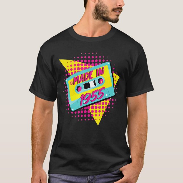 Camiseta Feito em 1955 67º Aniversário 80s 90s 1990s 1980s (Frente)