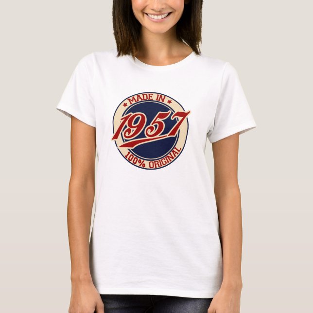 Camiseta Feito Em 1957 (Frente)