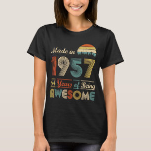 Camiseta Feito em 1957, 65º Aniversário, 65 anos de idade