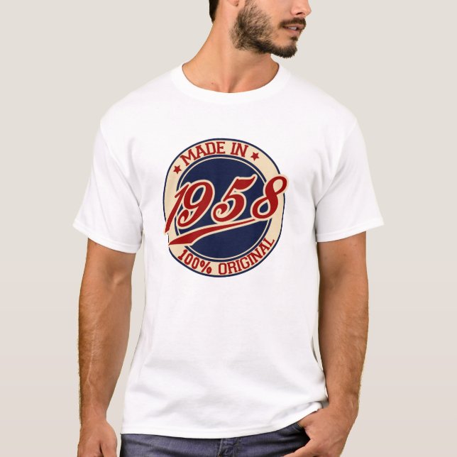 Camiseta Feito Em 1958 (Frente)