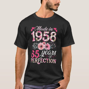 Camiseta Feito Em 1958, Em 65 Anos De Idade, 65 Anos De Nas