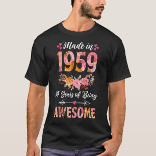 Camiseta Feito Em 1959, Presente De 64 Anos Com 64 Anos De