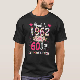Camiseta Feito Em 1962, Floral, 60 Anos, 60 Anos