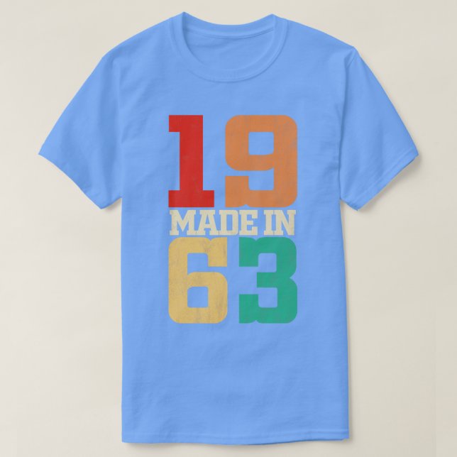 Camiseta Feito em 1963 (Frente do Design)
