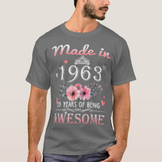 Camiseta Feito Em 1963, Em 59 Anos, Um Presente De 59 Anos 