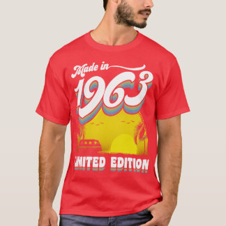 Camiseta Feito em 1963 Presente de Aniversário de 60 anos 6