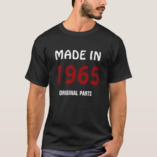 Camiseta Feito em 1965, peças originais (Frente)