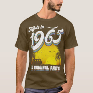 Camiseta Feito em 1965 Todas as Peças Originais Presente de