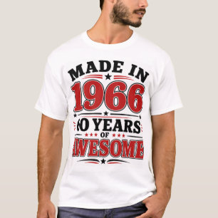 Camiseta Feito em 1966 60 anos de Incrível