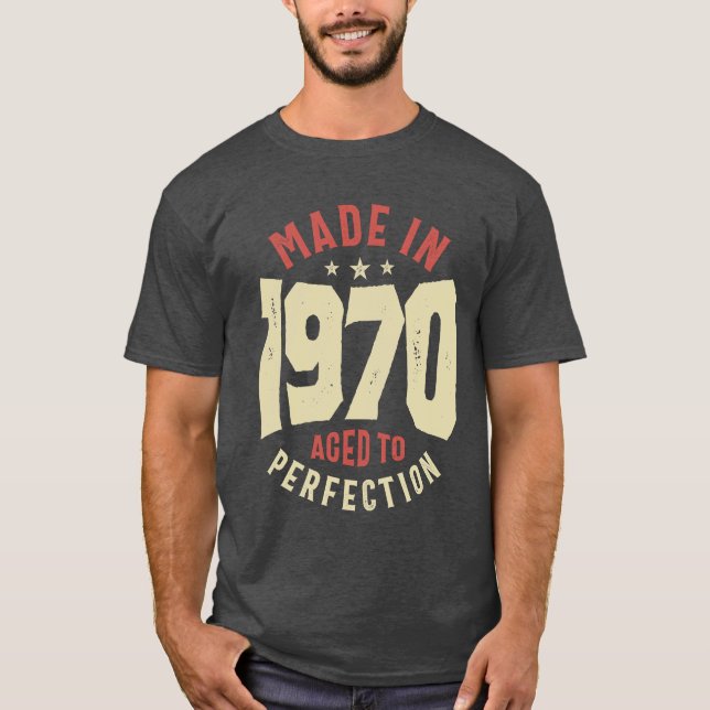 Camiseta Feito em 1970, 53º aniversário (Frente)