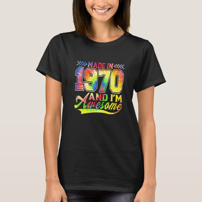 Camiseta Feito em 1970 e eu sou um Aniversário do Espectro  (Frente)