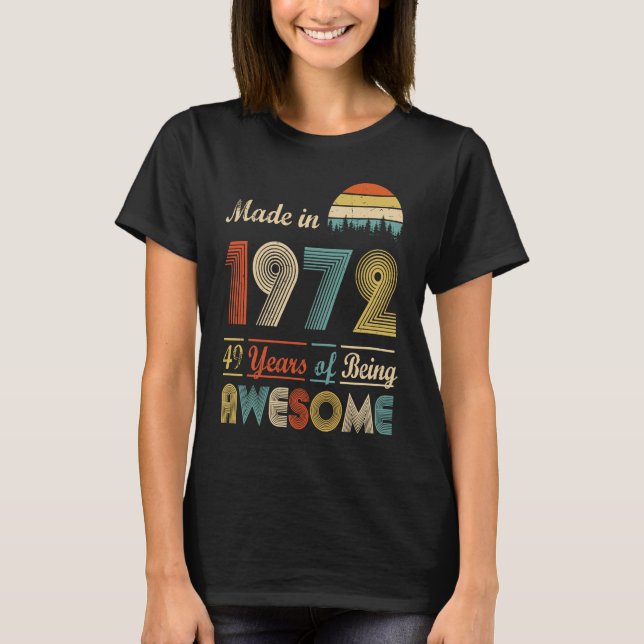 Camiseta Feito em 1972, 50º aniversário, 50 anos de ser jud (Frente)