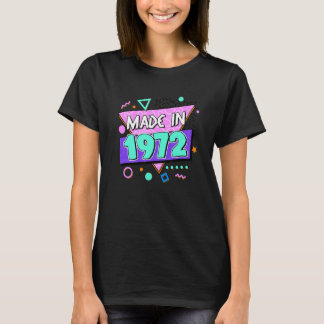Camiseta Feito em 1972 50º Aniversário 80s 90s 1990s N.os 1