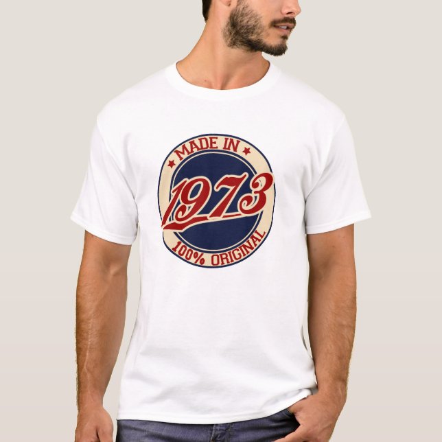 Camiseta Feito Em 1973 (Frente)