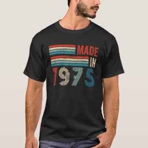 Camiseta Feito Em 1975, Aos 47 Anos, Presentes De Aniversár