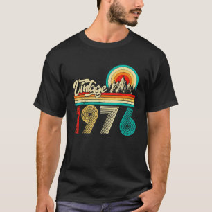 Camiseta Feito em 1976 Presentes Retro Aniversário 50 Anos