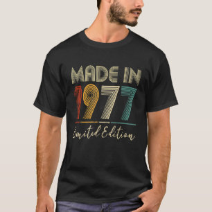 Camiseta Feito Em 1977, 45 Anos, 45 Anos