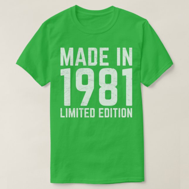 Camiseta Feito em 1981 (Frente do Design)