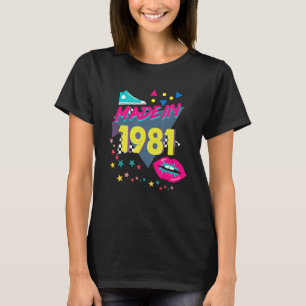 Camiseta Feito em 1981 41rua Aniversário dos anos 80 90 dos