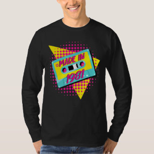 Camiseta Feito em 1981 41rua Aniversário dos anos 80 90 dos