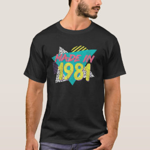 Camiseta Feito Em 1981, Retro Vintage Anos 80 90