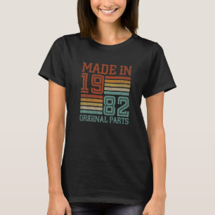 Camiseta Feito Em 1982, Originais De Peças De 40 Anos De Id