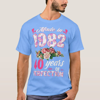 Camiseta Feito Em 1982, Presente De aniversário de 40 anos