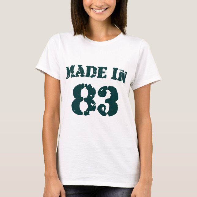 Camiseta Feito Em 1983 (Frente)
