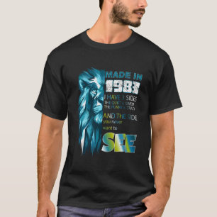 Camiseta Feito em 1983 Leão e design do Ano da Citação