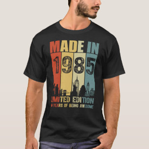 Camiseta Feito Em 1985 Edição Limitada De 40 Anos
