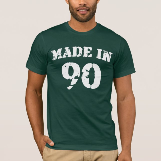 Camiseta Feito Em 1990 (Frente)