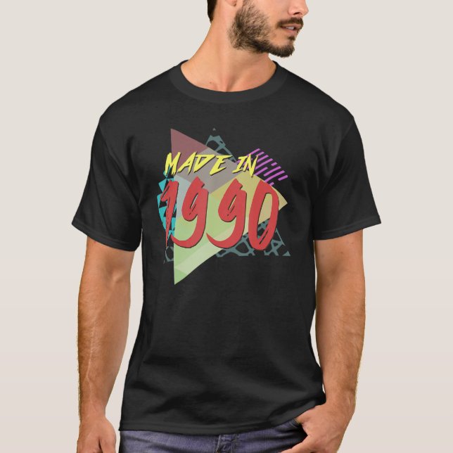 Camiseta Feito Em 1990, 33º Aniversário, Por 33 Anos (Frente)
