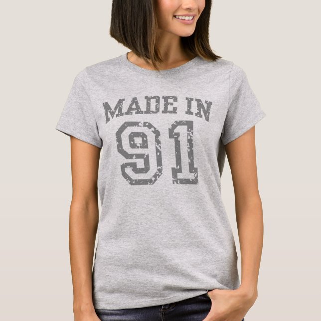Camiseta Feito Em 1991 (Frente)
