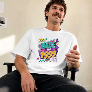 Camiseta Feito em 1999 Aniversário Retro Vintage