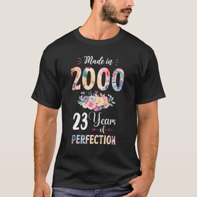 Camiseta Feito Em 2000, Com 23 Anos De Aniversário De 23 An (Frente)