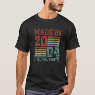 Camiseta Feito Em 2004, Originais De Peças Com 18 Anos De I