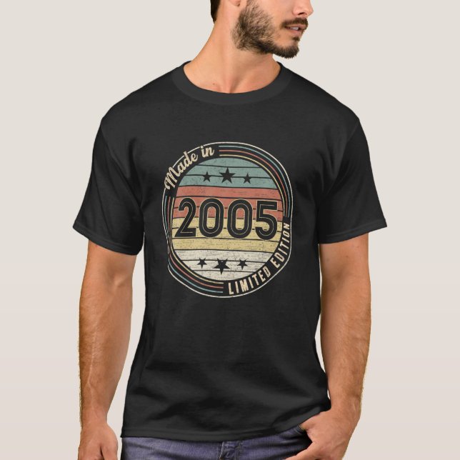 Camiseta Feito Em 2005, Com 17 Anos, (Frente)