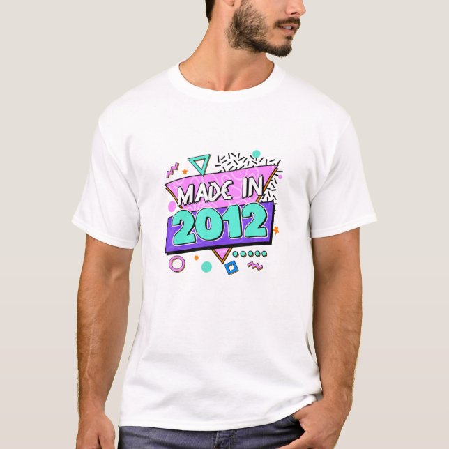 Camiseta Feito Em 2012, 10º Aniversário, 80S 90S 1990S N.Os (Frente)
