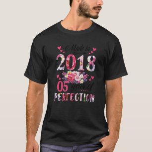 Camiseta Feito Em 2018 Presentes De Aniversário De 5 De 5 A
