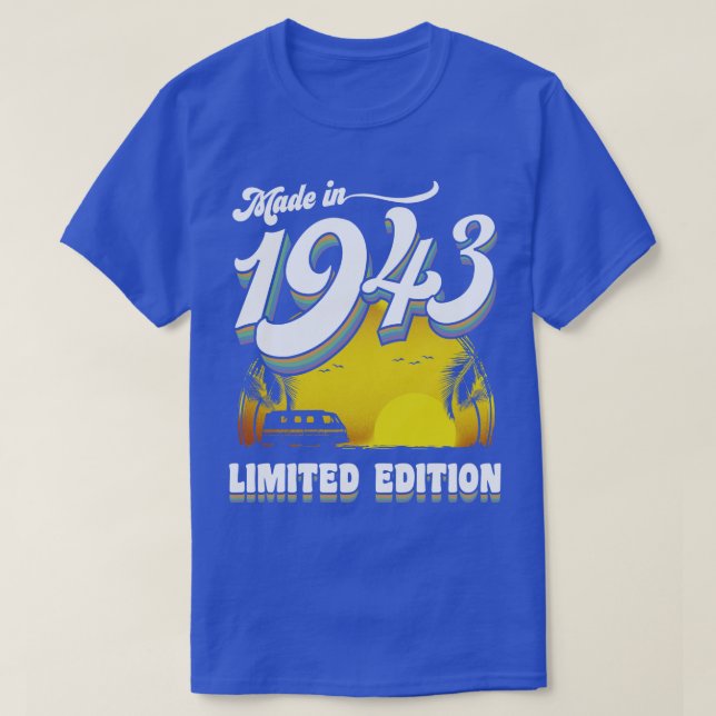 Camiseta Feito em 80 de 1943, Presente de aniversário de 80 (Frente do Design)