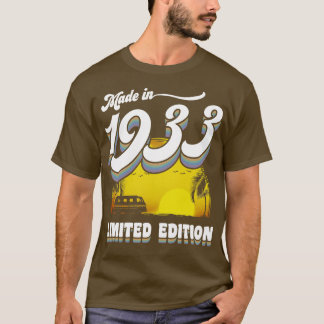 Camiseta Feito em 90 de 1933, Presente de aniversário de 90